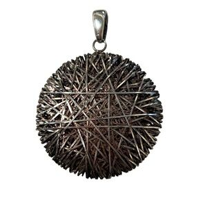 Milor Italy 925 oversized webbed ombre necklace pendant